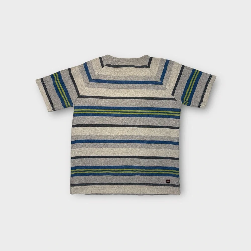 Tea Collection Gray & Blue Striped Shirt